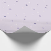 紫色のドットのラッピング紙 ラッピングペーパー (角)