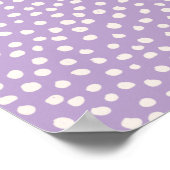 紫色のドットアニマルプリント点 ポスター (角)