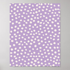 紫色のドットアニマルプリント点 ポスター