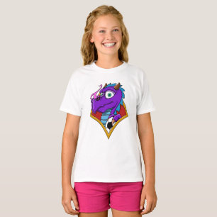 紫色のドラゴンのサッカーチームのワイシャツ Tシャツ