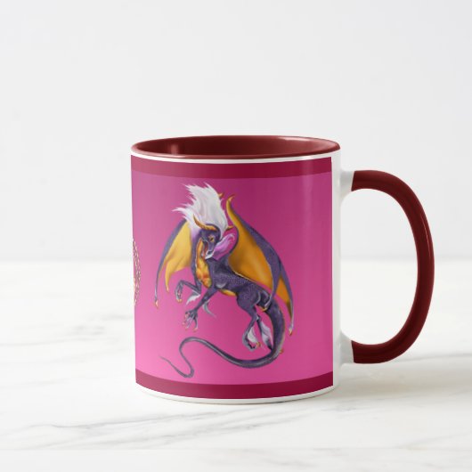 紫色のドラゴンのマグ マグカップ (右)