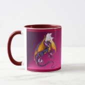 紫色のドラゴンのマグ マグカップ (左)