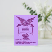 紫色のドラゴンの保有物のパーティーINVITATION-CUSTOMIZE 招待状 (スタンド正面)