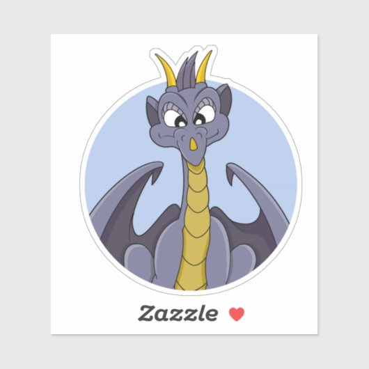 紫色のドラゴンカスタムマンガのカットビニールのシール シール (シート)