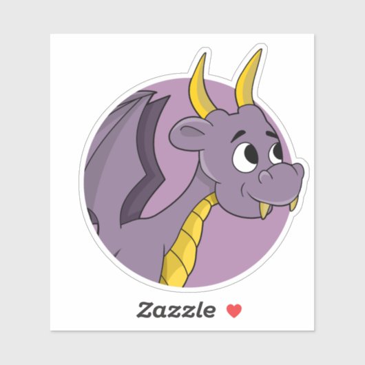 紫色のドラゴンカスタムマンガのカットビニールのシール シール (シート)