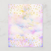 紫色のドラゴンベビーシャワービンゴゲーム (裏面)