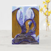 紫色のドラゴン カード (黄色い花)