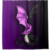 紫色のドラゴン シャワーカーテン (正面)