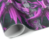 紫色のドラゴン ラッピングペーパー (ロールコーナー)