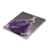 紫色のドレスを着たクリスタルガラスの王女 タイル (側面)