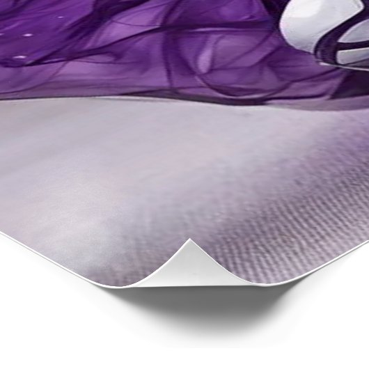 紫色のドレスを着たクリスタルガラスの王女 ポスター (コーナー)