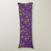 紫色のナチュラルフラワー体枕 ボディピロー (正面縦)