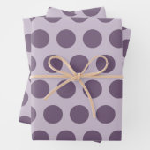 紫色のニュートラル水玉模様代替パターン ラッピングペーパーシート (インサイチュ)