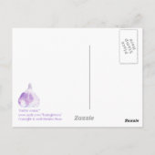 紫色のニンニクはがき ポストカード (裏面)