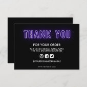 紫色のネオンサインありがとうメディア挿入 (正面/裏面)