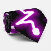 紫色のネオンEKGのタイ ネクタイ (ロール)
