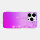 紫色のネオンiPhoneケース iPhoneケース (裏面横)
