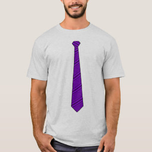 紫色のネクタイのワイシャツ Tシャツ