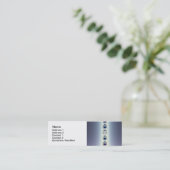 紫色のネックレスの名刺テンプレート スキニー名刺 (スタンド正面)