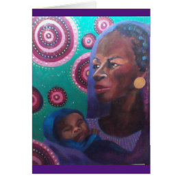 紫色のノテカードを着ている