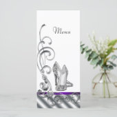 紫色のハイヒールシューメニューカード メニュー (スタンド正面)