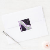 紫色のハイヒール スクエアシール (封筒)