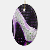 紫色のハイヒール セラミックオーナメント (左)