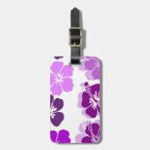 紫色のハイビスカスの陰 ラゲッジタグ (正面縦)