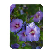 紫色のハイビスカスガーデン考えフラワーズオブユー マグネット (縦)