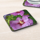 紫色のハイビスカス コースター (左側)