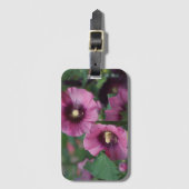 紫色のハイビスカス ラゲッジタグ (正面縦)