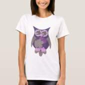 紫色のハイビスカスOwl.png Tシャツ (正面)