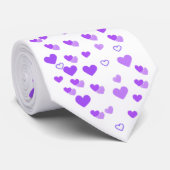 紫色のハートクラスタ ネクタイ (ロール)