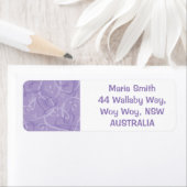 紫色のハートパターン ラベル (インサイチュ)