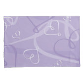 紫色のハートパターン 枕カバー (正面右)