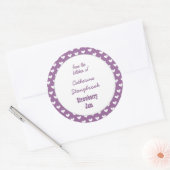 紫色のハート缶詰ラベルのキッチンからV7 ラウンドシール (封筒)