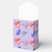 紫色のハート5紙ボックス フェイバーボックス (オープン)