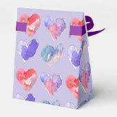 紫色のハート5紙ボックス フェイバーボックス (裏面サイド)