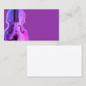紫色のバイオリンの名刺 名刺 (正面/裏面)