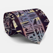 紫色のバイオレットのエジプトのヒエログリフ ネクタイ (ロール)