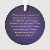 紫色のバイオレットの黄色バラの記念物の記念品 オーナメント (裏面)