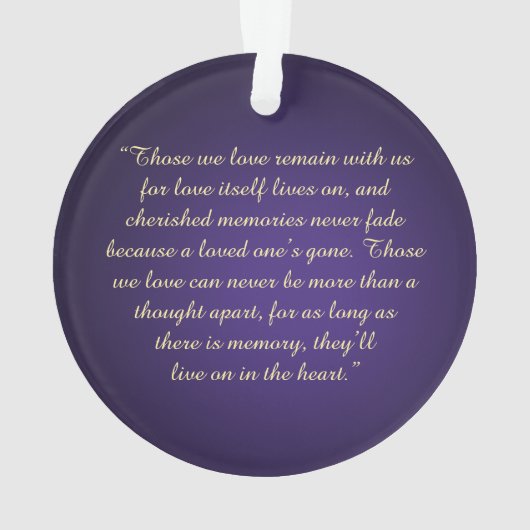 紫色のバイオレットの黄色バラの記念物の記念品 オーナメント (裏面)