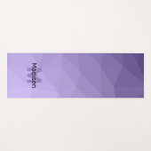 紫色のバイオレットジオメトリメッシュパタグラデーションーンモノグラム ヨガマット (正面(横))