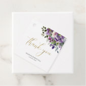 紫色のバイオレット水色ブーケ金ゴールドスクリプト フェイバータグ (インサイチュ)