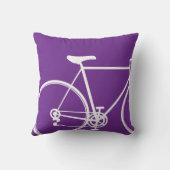 紫色のバイクの装飾用クッション クッション (裏面)