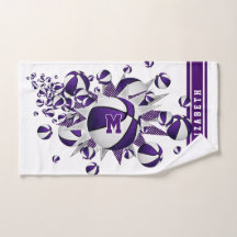 紫色のバスケットボールは女の子をモノグラムの主演する