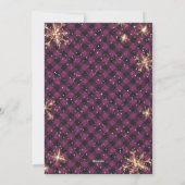 紫色のバッファロープレイドマウンテンクリスマスカード シーズンカード (裏面)