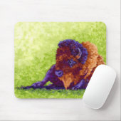 紫色のバッファロー マウスパッド (マウス)