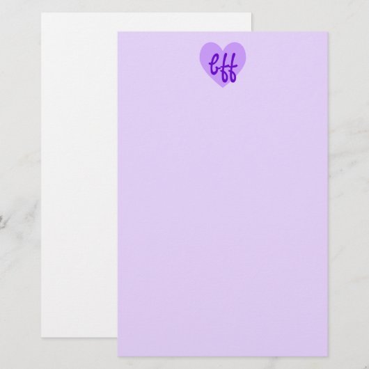 紫色のバフ 便箋 (正面/裏面)