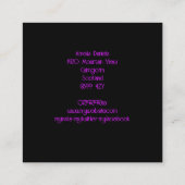 紫色のバブルの名刺 スクエア名刺 (裏面)